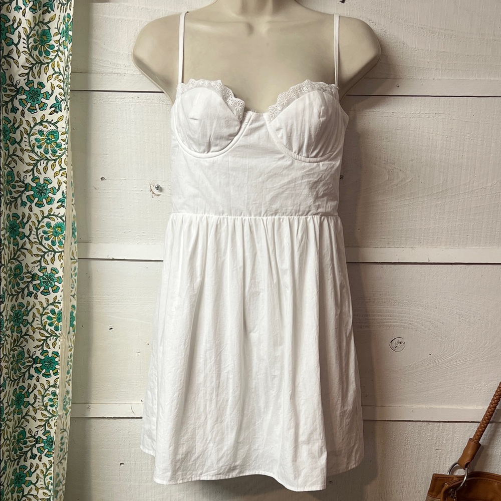 Princess Polly White Mini Dress with Lace Bust